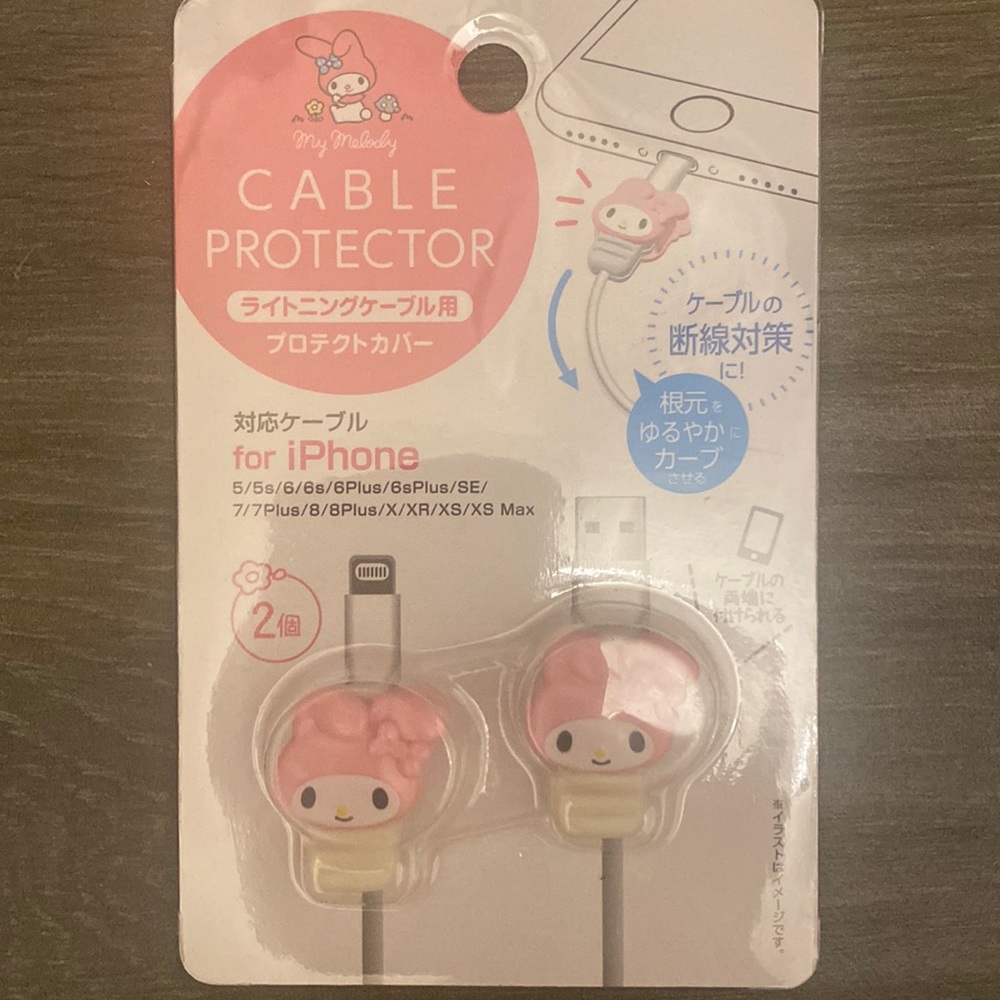 MY MELODY CABLE PROTECTOR DAISO